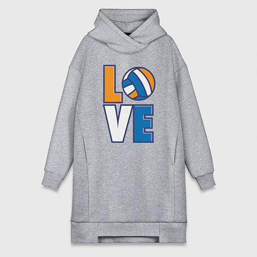 Женская толстовка-платье Love Volleyball / Меланж – фото 1