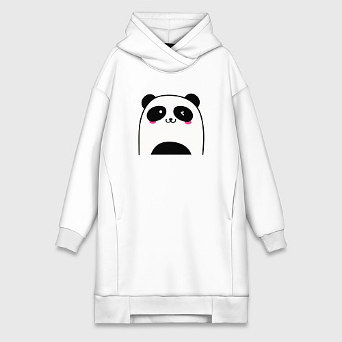 Женская толстовка-платье Милая панда / Белый – фото 1