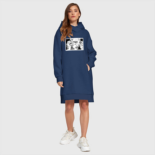 Женская толстовка-платье Cry Baby / Тёмно-синий – фото 4