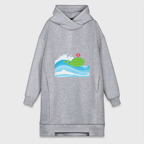 Женская толстовка-платье Simple Dimple Pop it / Меланж – фото 1