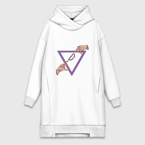 Женская толстовка-платье Идеальное прикосновение / Белый – фото 1