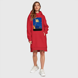 Женское худи-платье GTA 5, цвет: красный — фото 2