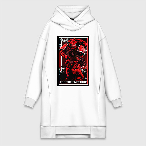 Женская толстовка-платье Постер За Императора! красны / Белый – фото 1