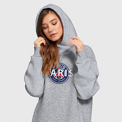 Женское худи-платье PSG Core Wordmark Graphic New 202223, цвет: меланж — фото 2