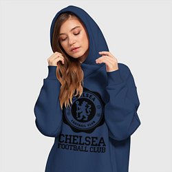 Женское худи-платье Chelsea FC: Emblem, цвет: тёмно-синий — фото 2