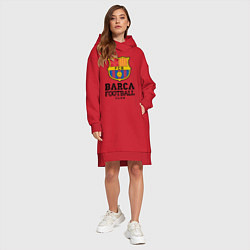 Женское худи-платье Barcelona Football Club, цвет: красный — фото 2