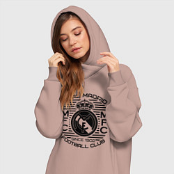 Женское худи-платье Real Madrid MFC, цвет: пыльно-розовый — фото 2