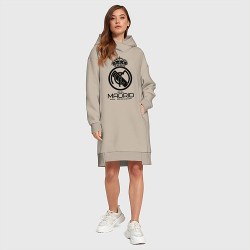 Женская толстовка-платье Real Madrid / Миндальный – фото 4