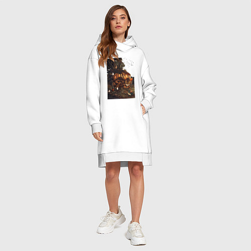 Женская толстовка-платье DuCATi / Белый – фото 4