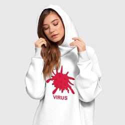 Женское худи-платье Virus, цвет: белый — фото 2