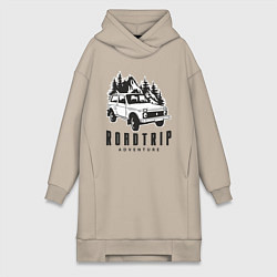 Женское худи-платье Niva roadtrip, цвет: миндальный