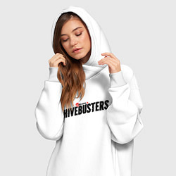 Женское худи-платье Hivebusters, цвет: белый — фото 2