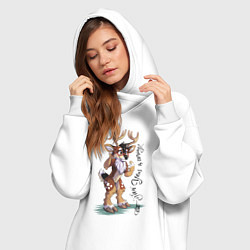 Женское худи-платье The New Year is coming!, цвет: белый — фото 2