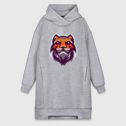 Женское худи-платье Tiger Smile, цвет: меланж