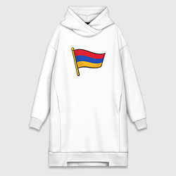 Женская толстовка-платье Флаг Армении