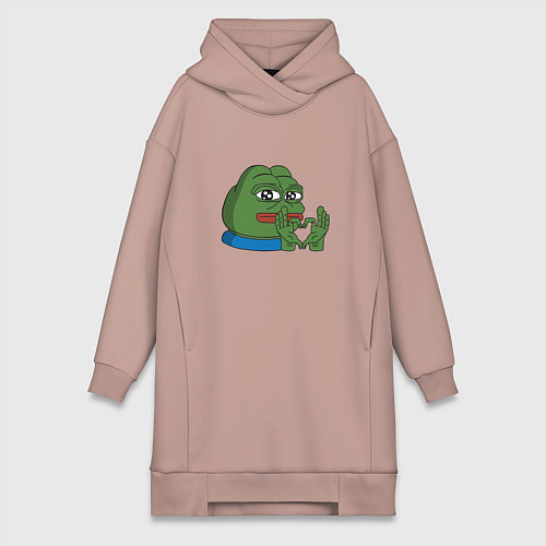 Женская толстовка-платье Pepe love пепе лов / Пыльно-розовый – фото 1