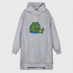 Женское худи-платье Pepe love пепе лов, цвет: меланж