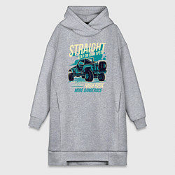 Женское худи-платье Авто для пустыни, цвет: меланж