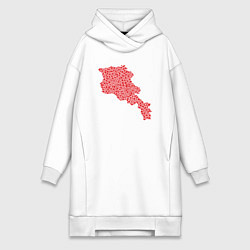 Женское худи-платье Red Armenia, цвет: белый