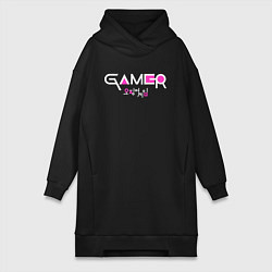 Женское худи-платье Squid Game: Gamer, цвет: черный