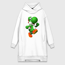 Женское худи-платье 3d Yoshi, цвет: белый