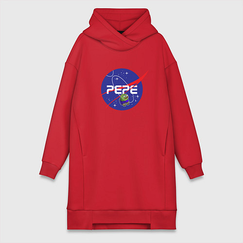Женская толстовка-платье Pepe Pepe space Nasa / Красный – фото 1