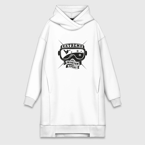Женская толстовка-платье EXTREME SHEREGESH / Белый – фото 1