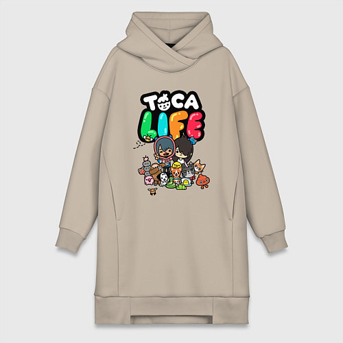 Женская толстовка-платье Toca Life / Миндальный – фото 1