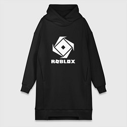 Женская толстовка-платье ROBLOX WHITE LOGO