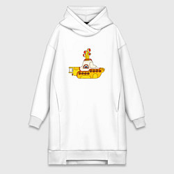 Женская толстовка-платье The Beatles Yellow Submarine в дудл стиле