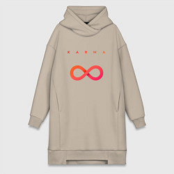 Женская толстовка-платье KARMA красно-оранжевый