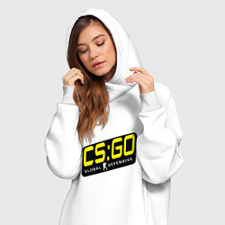 Женское худи-платье CS:GO Новая эра, цвет: белый — фото 2