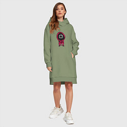 Женское худи-платье Soldier - Squid Game, цвет: авокадо — фото 2