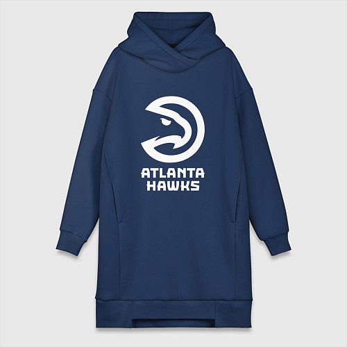Женская толстовка-платье Атланта Хокс, Atlanta Hawks / Тёмно-синий – фото 1