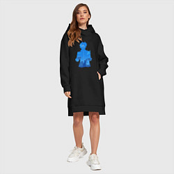 Женское худи-платье Чайльд Тарталья Tartaglia, цвет: черный — фото 2