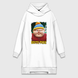 Женское худи-платье Eric Cartman 3D South Park, цвет: белый