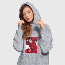 Женское худи-платье Токио Money Heist, цвет: меланж — фото 2