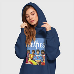 Женское худи-платье The Beatles - world legend!, цвет: тёмно-синий — фото 2