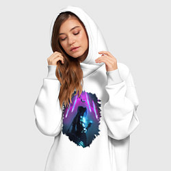 Женское худи-платье ДЖИНКС, ЛИГА ЛЕГЕНД ARCANE JINX, цвет: белый — фото 2