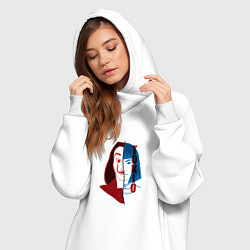 Женское худи-платье De Papel - Токио, цвет: белый — фото 2