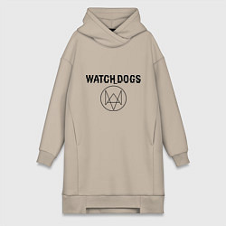 Женское худи-платье Watch Dogs, цвет: миндальный