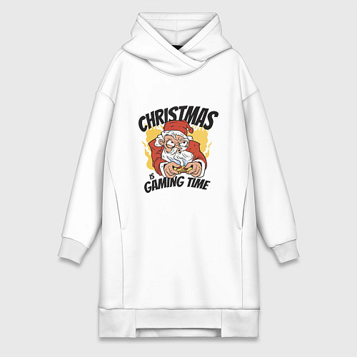 Женская толстовка-платье Gaming Santa / Белый – фото 1