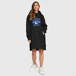Женское худи-платье Нью Йорк Рейнджерс, New York Rangers, цвет: черный — фото 2