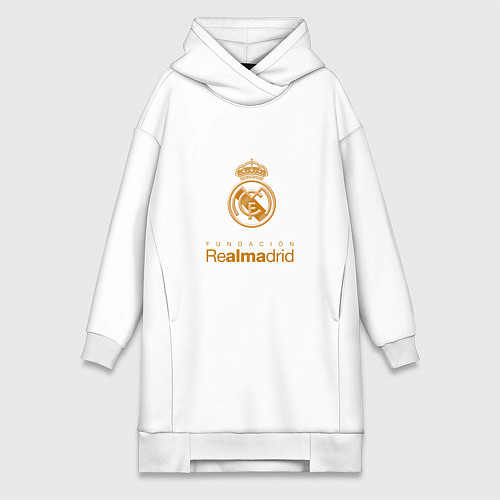 Женская толстовка-платье Real Madrid Logo / Белый – фото 1