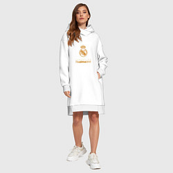 Женское худи-платье Real Madrid Logo, цвет: белый — фото 2