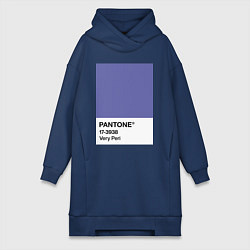 Женское худи-платье Цвет Pantone 2022 года - Very Peri, цвет: тёмно-синий