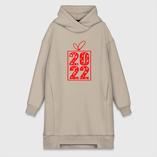 Женская толстовка-платье Лучший подарок 2022 / Миндальный – фото 1