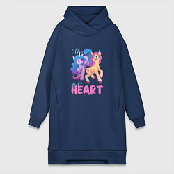 Женское худи-платье My Little Pony Follow your heart, цвет: тёмно-синий