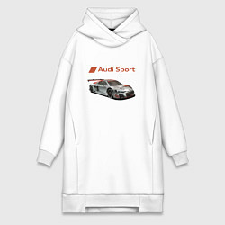 Женское худи-платье Audi sport - racing team, цвет: белый