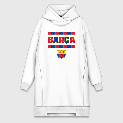 Женская толстовка-платье Barcelona FC ФК Барселона / Белый – фото 1